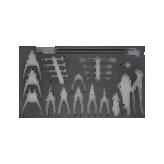 HAZET 2-component soft foam insert 163-319L - Insert for tool trolley