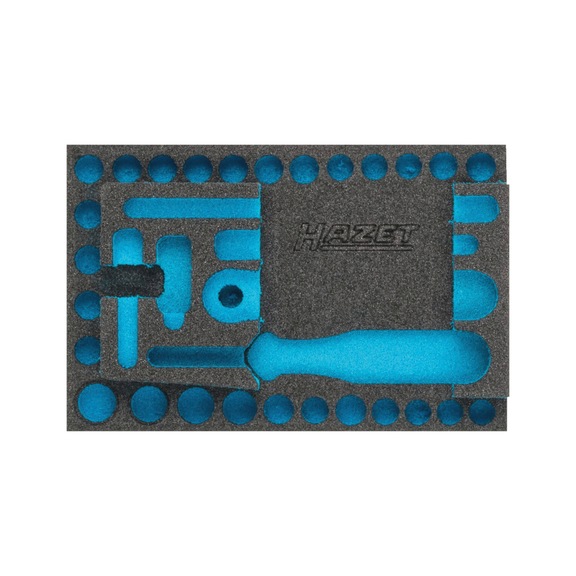 HAZET 2-component soft foam insert 163-339L - Tool assortment