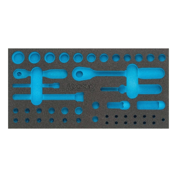HAZET 2-component soft foam insert 163-351L - Tool assortment