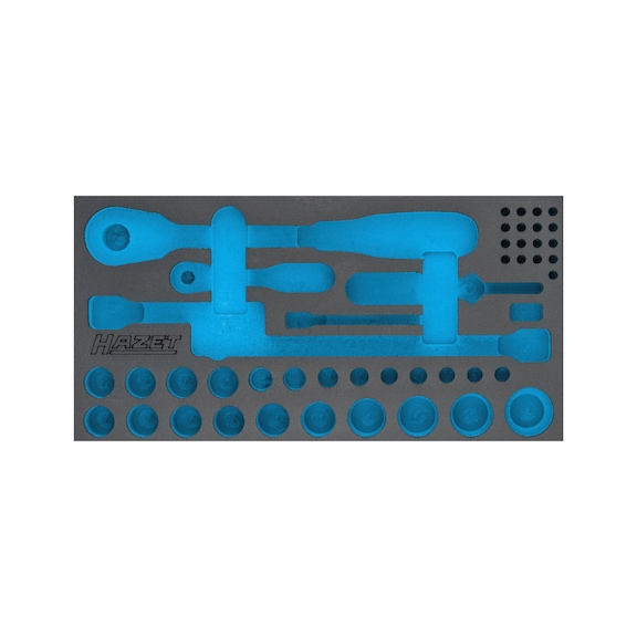 HAZET 2-component soft foam insert 163-355L - Tool assortment