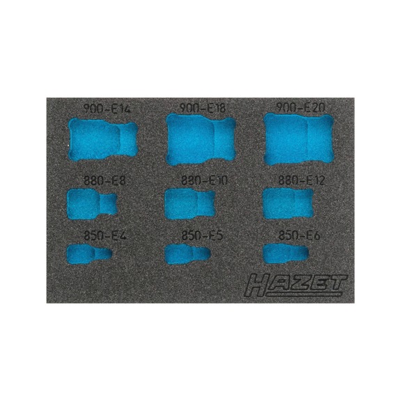 HAZET 2-component soft foam insert 163-360L - Tool assortment