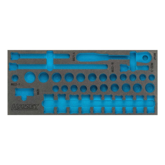 HAZET 2-component soft foam insert 163-379L - Insert for tool trolley