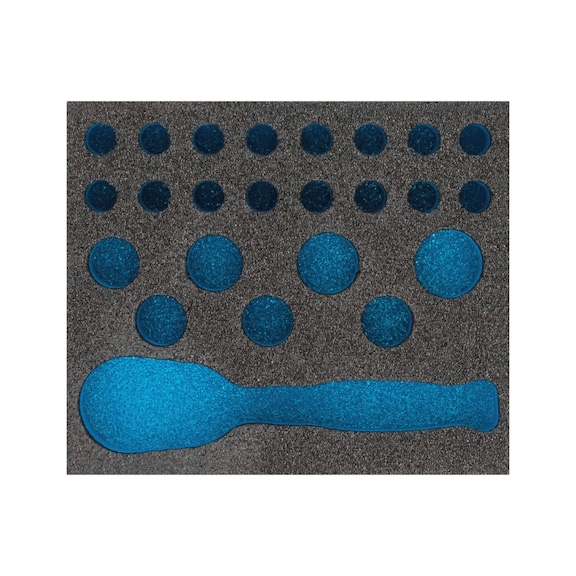 HAZET 2-component soft foam insert 163-431L - Insert for tool trolley