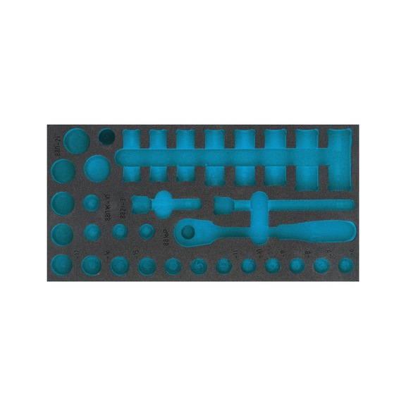 HAZET 2-Komponenten Weichschaum-Einlage 163-483L - Werkzeugsortiment