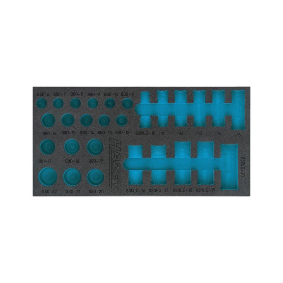 HAZET 2-Komponenten Weichschaum-Einlage 163-489L - Werkzeugsortiment