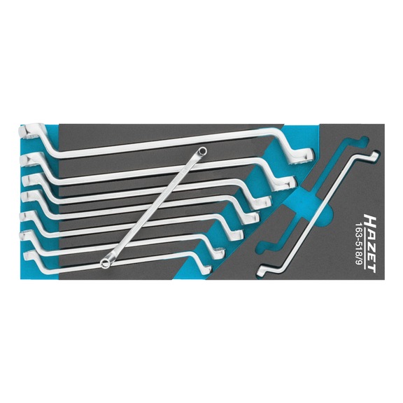 HAZET double ring wrench set 163-518/9 Number of tools 9 - Tool assortment