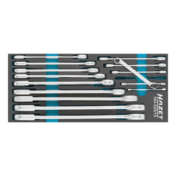 HAZET double ring wrench set 163-520/15 Number of tools 15 - Tool assortment