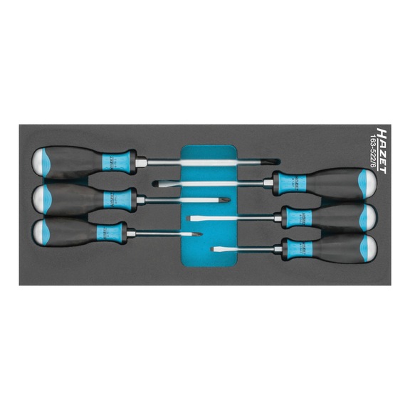 HAZET Schraubendreher Satz 163-522/6 Schlitz Profil 6 Werkzeuge - Werkzeugsortiment
