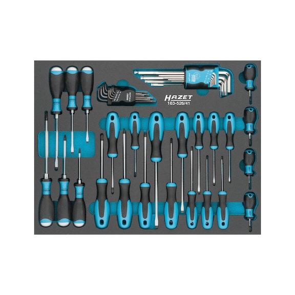 HAZET Schraubendreher Satz 163-526/41 Schlitz Profil Anzahl der Werkzeuge 41 - Werkzeugsortiment