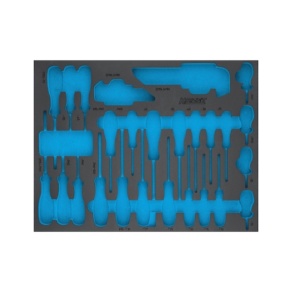 HAZET 2-Komponenten Weichschaum-Einlage 163-526L - Werkzeugsortiment