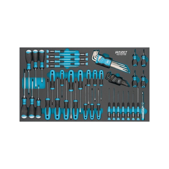 HAZET Screwdriver set 163-527/56 Slotted profile Number of tools 56 - Tool assortment