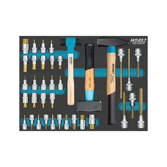 HAZET screwdriver socket set 163-534/37 37 tools - Tool assortment