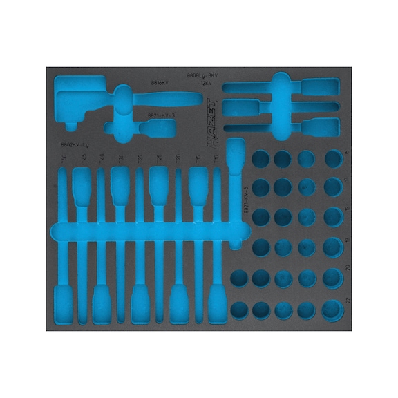 HAZET 2-Komponenten Weichschaum-Einlage 163-545L - Werkzeugsortiment