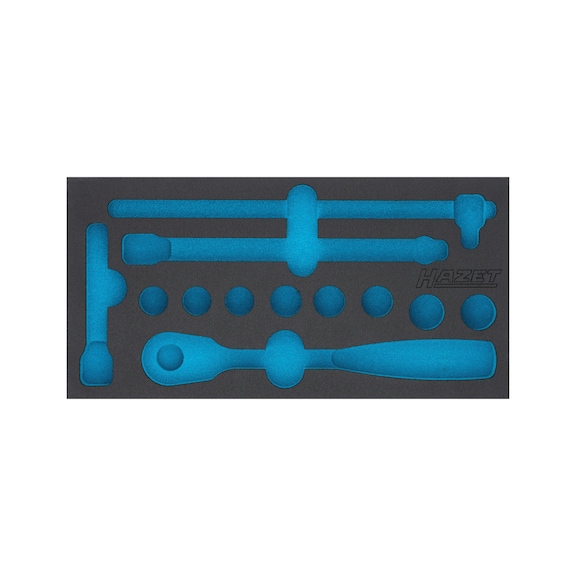 HAZET 2-component soft foam insert 163-562L - Tool assortment