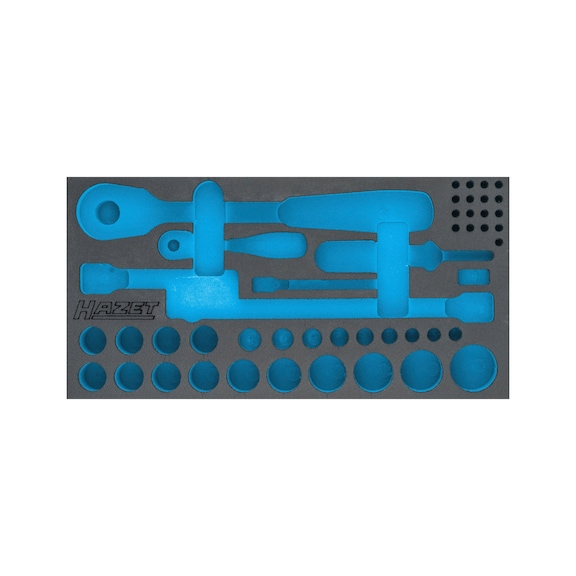 HAZET 2-component soft foam insert 163-568L - Tool assortment