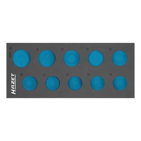 HAZET 2-component soft foam insert 163-572L - Tool assortment