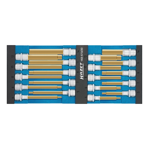 HAZET Screwdriver socket set 20-piece set 163-573/20 - Socket wrench set