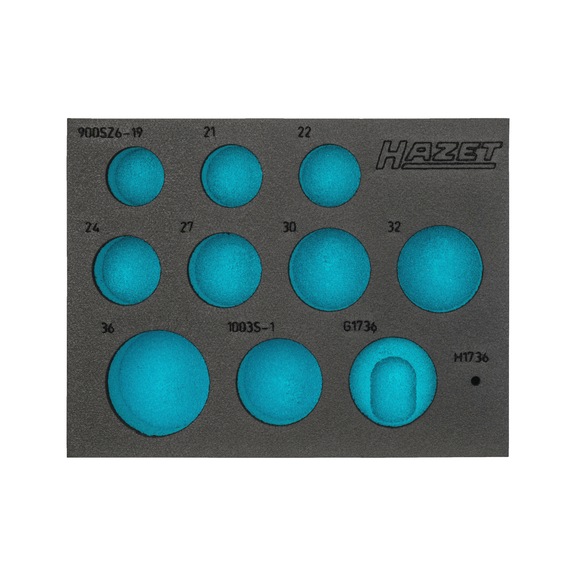 HAZET 2-Komponenten Weichschaum-Einlage 163-588L - Werkzeugsortiment