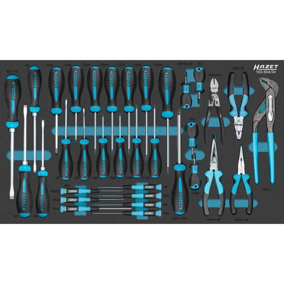 HAZET Schraubendreher Satz Anzahl der Werkzeuge 34 - Werkzeugsortiment