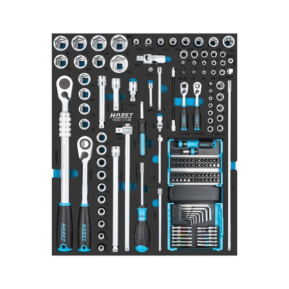 HAZET Steckschlüssel Satz 163D-1/148 Anzahl der Werkzeuge 148 - Werkzeugsortiment