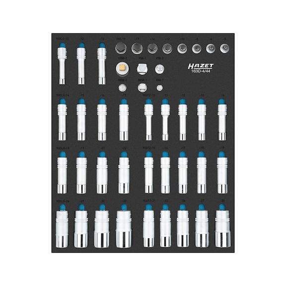 HAZET Socket wrench set 163D-4/44 5 - 32 Number of tools 44 - Tool assortment