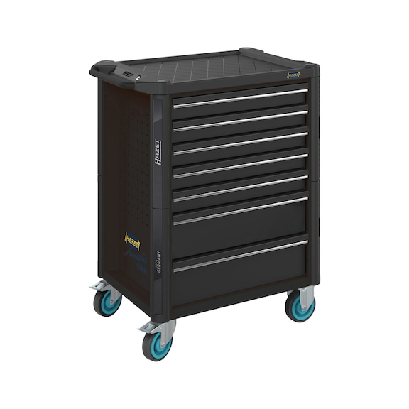 HAZET Assistant workshop trolley 179N-7-RAL9005 Drawers - Workshop trolley