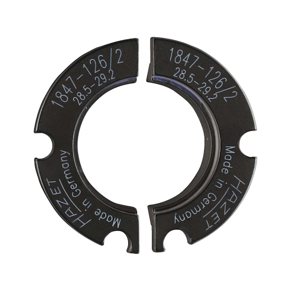 HAZET Halbschalen Paar Durchmesser 28.5&nbsp;–&nbsp;29.2&nbsp;mm 1847-126/2 - Sicherungsringzange