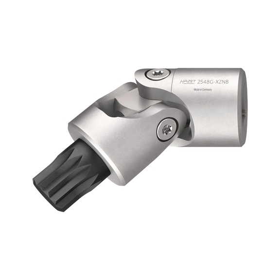 HAZET Schraubendreher Gelenkeinsatz 2548G-XZN8 Vierkant1/4 Zoll - Innenvielzahn-Schraubendrehereinsatz
