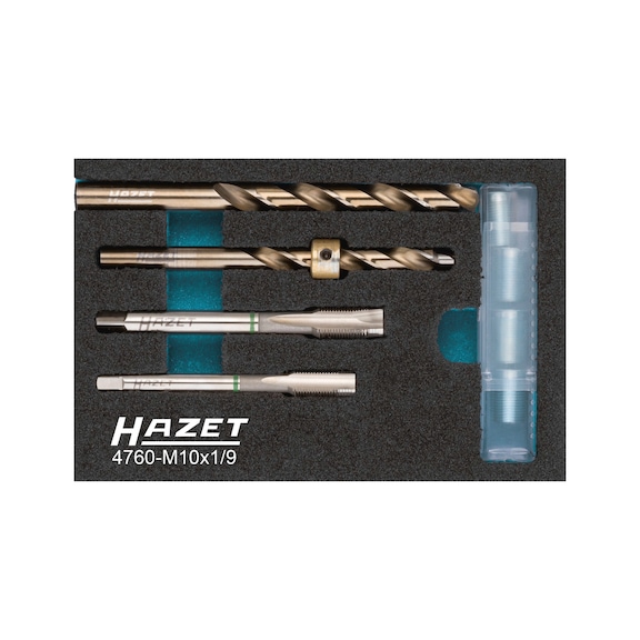 HAZET Glow plug repair kit 4760-M10X1/9 Number of tools 9 - Spark plug socket insert