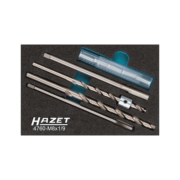 HAZET Glow plug repair kit 4760-M8X1/9 Number of tools 9 - Spark plug socket insert