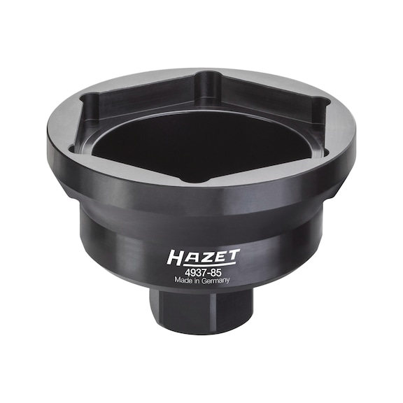 HAZET Nkw Achsmutter-Steckschlüssel 4937-85 Außen Sechskant Profil 85 mm - Abziehwerkzeug, Ausdreher (Sonstiges)