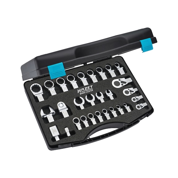 HAZET Socket tool set 6400CD/29 Number of tools 29 - Connection square (reversible ratchet)