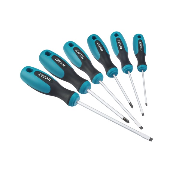 HAZET Schraubendreher Satz 810/6PZ Schlitz Profil Anzahl der Werkzeuge 6 - Kreuzschlitzschraubendreher