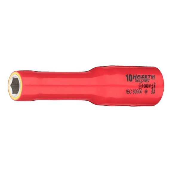 HAZET Steckschlüsseleinsatz Sechskant lang schutzisoliert 900LG-10KV - Steckschlüsseleinsatz (6kant)