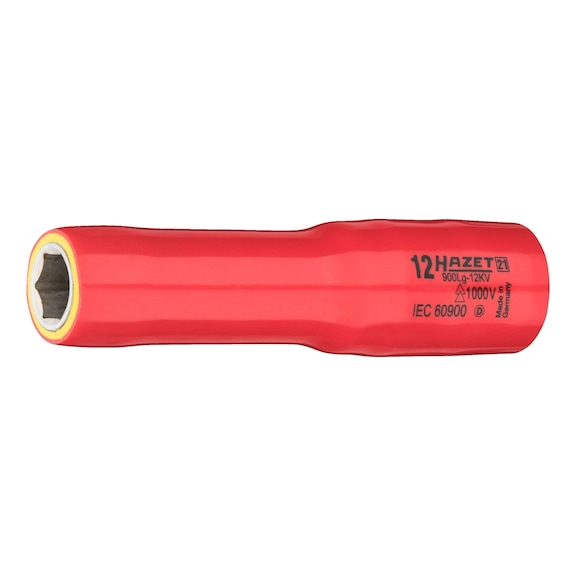 HAZET Steckschlüsseleinsatz Sechskant lang schutzisoliert 900LG-12KV - Steckschlüsseleinsatz (6kant)