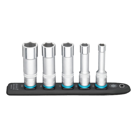 HAZET SmartRail Flexible plastic socket set 5-piece 900LG-SR/5 1/2 inch - Socket wrench set