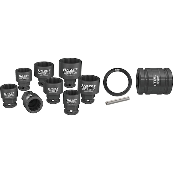 HAZET Impact wrench sockets 11-piece 900SZ6/11 - Socket wrench set