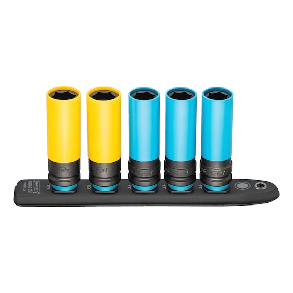 HAZET SmartRail Flexible Kunststoff-Steckleiste 903SLG-SR/5 1/2 Zoll 5-teilig - Steckschlüsselsatz