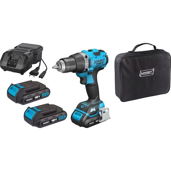 HAZET Cordless drill driver set 18 V 2 Ah 4-piece 9230-2/4 Number of tools 4 - Impact wrench (battery)
