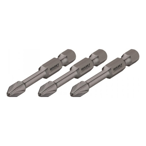 HAZET Schlagmaschinenschrauber Torsions-Bits 2216SLG-PZ3/3 3-teilig - Bit f&uuml;r Kreuzschlitzschrauben