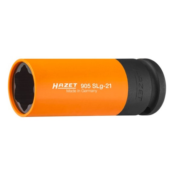 HAZET Schlagmaschinenschrauber Steckschlüsseleinsatz Sonderprofil 905SLG-21 - Kraftschraubereinsatz (6kant)