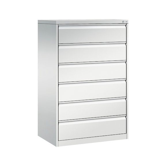 C+P Acurado drawer cabinet, H1357B787D590 mm, light gray No. 12936-323|S10001 - Drawer cabinet (storage equipment, workshop)