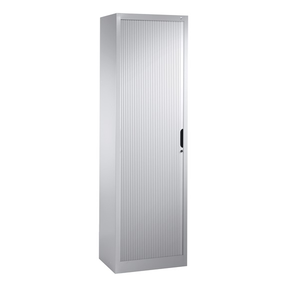 C+P Omnispace roller shutter cabinet, H1980B600D420 mm, light gray No. 3200-00R|S10040 - Workshop cabinet