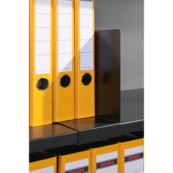 C+P File support, push-fitH229B101D290 mm, black-grey No. 3200-701|S10000 - Clothes locker (workshop)