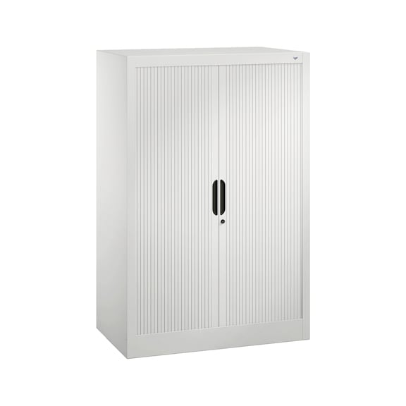 C+P Omnispace roller shutter cabinet, H1230B800D420 mm, light gray No. 3231-00|S10068 - Workshop cabinet