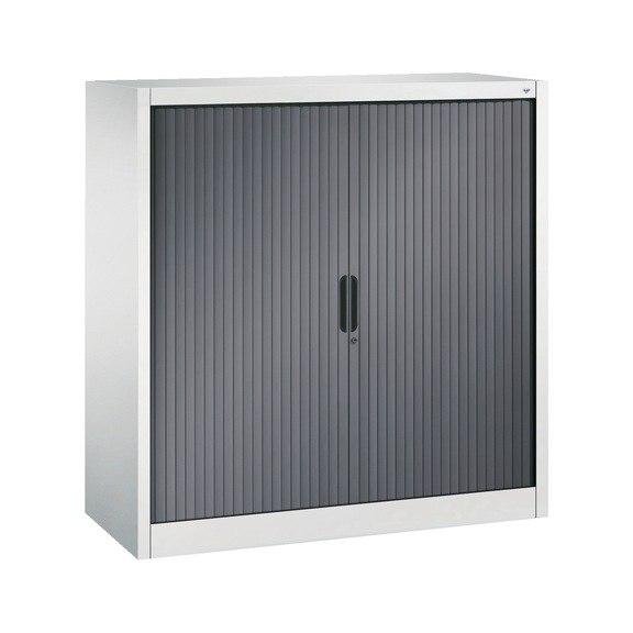 C+P Tambour door cabinet Omnispace, H1230B1200D420 mm, /No. 3233-00|S10120 - Workshop cabinet