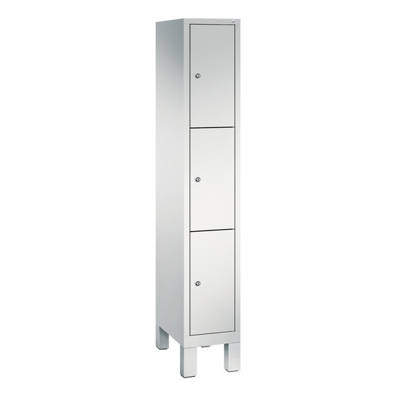 C+P locker cabinet Evolo, 3 compartments, H1850B320D500 mm, No. 48010-103|S10002 - Clothes locker (workshop)