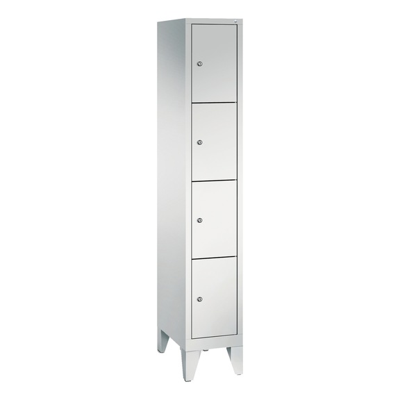 C+P Evolo locker cabinet, 4 compartments, H1850B320D500 mm, No. 48010-104|S10000 - Clothes locker (workshop)