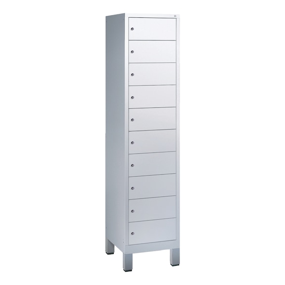 C+P locker cabinet Evolo, 10 compartments, H1850B420D500 mm, No. 48010-1210|S10003 - Clothes locker (workshop)