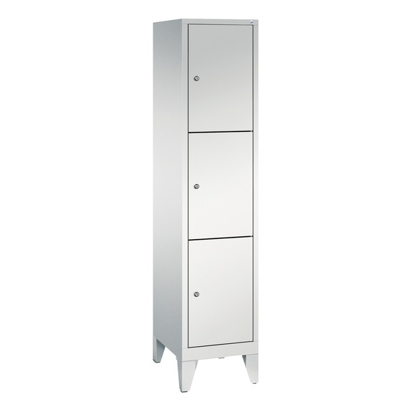 C+P Evolo locker cabinet, 3 compartments, H1850B420D500 mm, No. 48010-123|S10004 - Clothes locker (workshop)